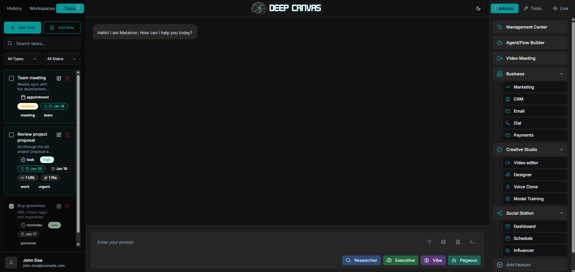 Chat Interface - AI Communication Hub